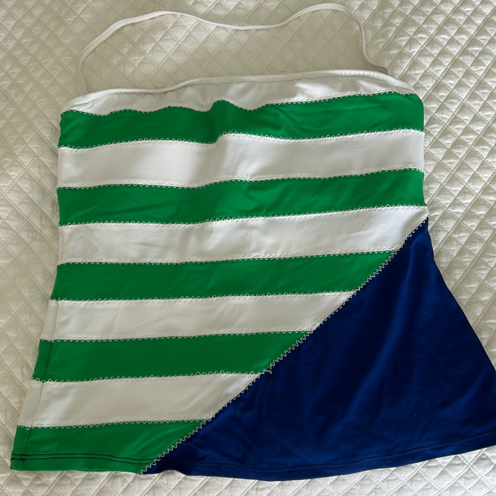 Ralph Lauren. Tankini top in nautical preppy stripes